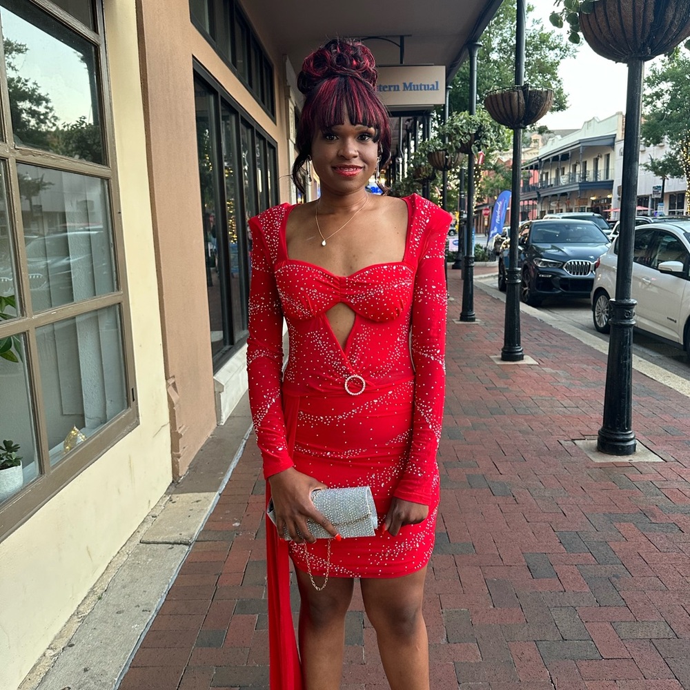 Red hoco dress